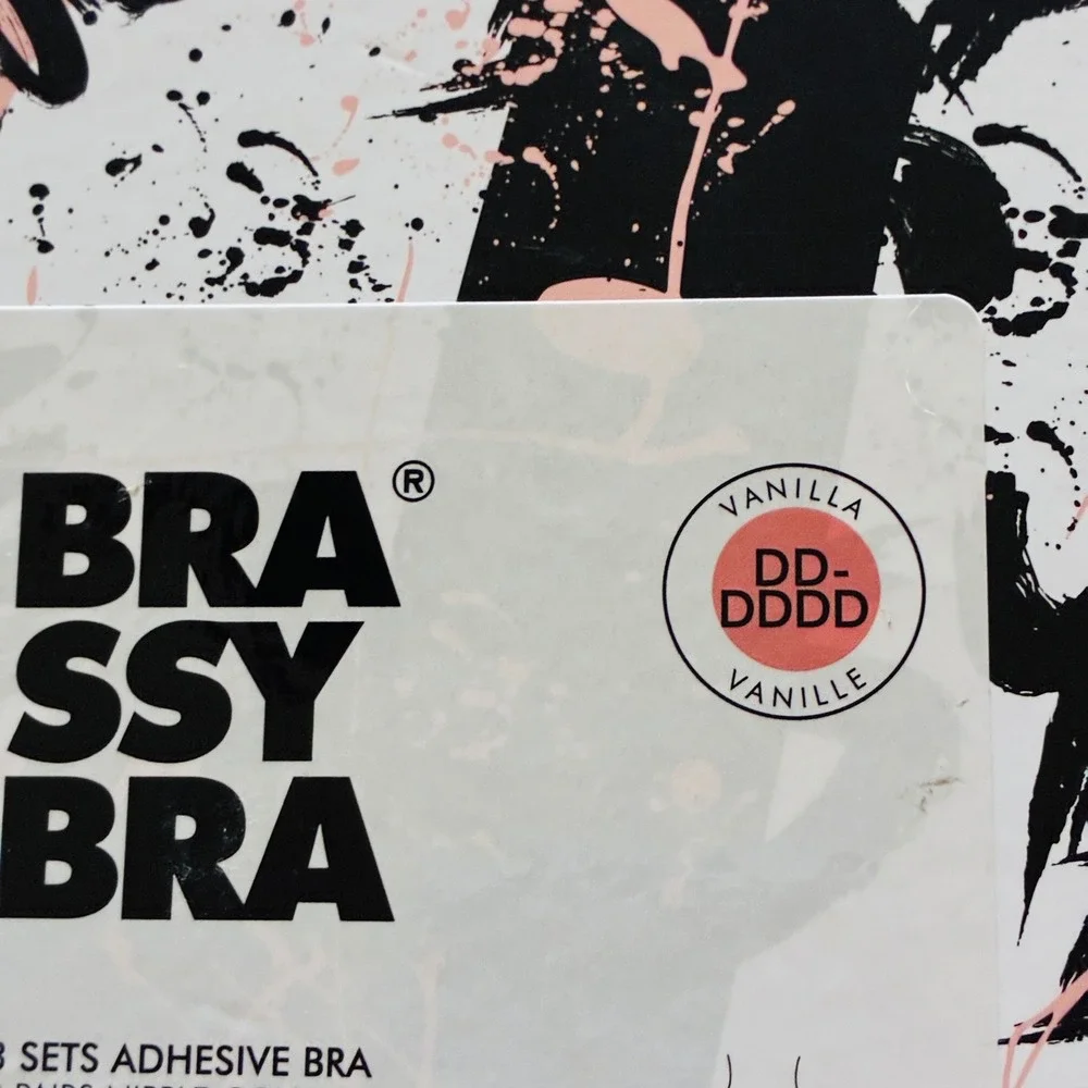 Brassy Bra Adhesive Bra Women DD-DDDD Vanilla Nipple Covers 3 Sets New